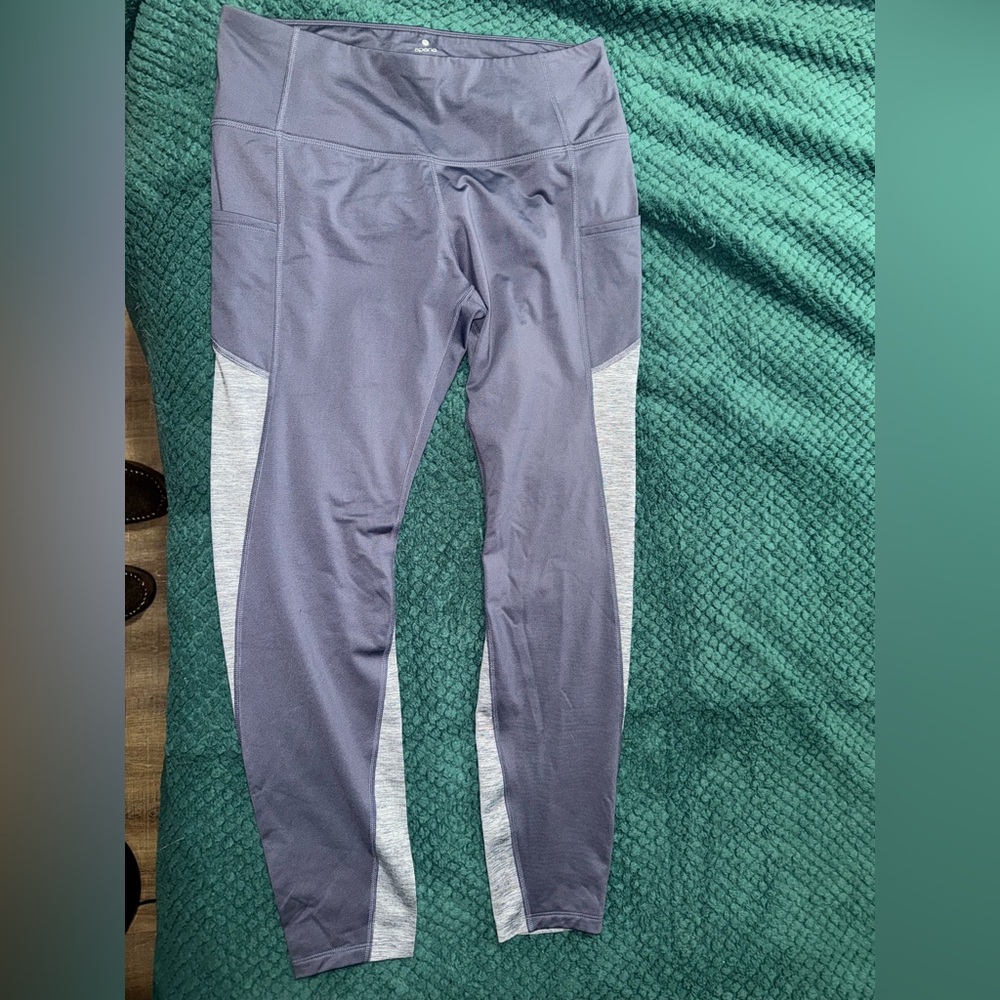 Apana Purple and Gray Leggings